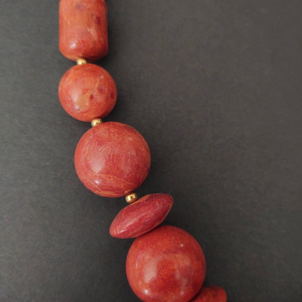 Dramatic Orange Stone Necklace - image 8